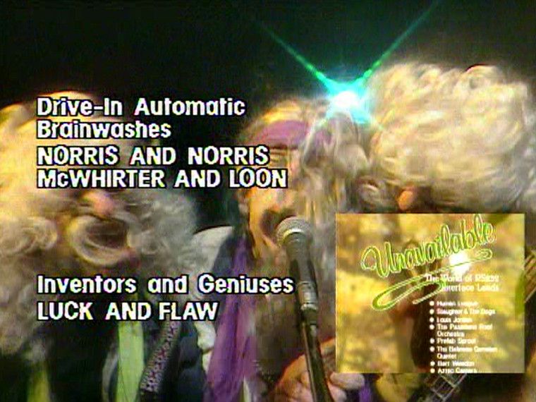 Spitting Image end credits: Drive-in Automatic Brainwashes, Norris and Norris, McWhirter and Loon 