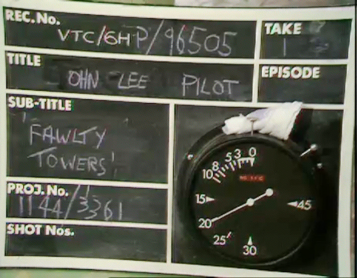 Fawlty Towers VT clock for the pilot