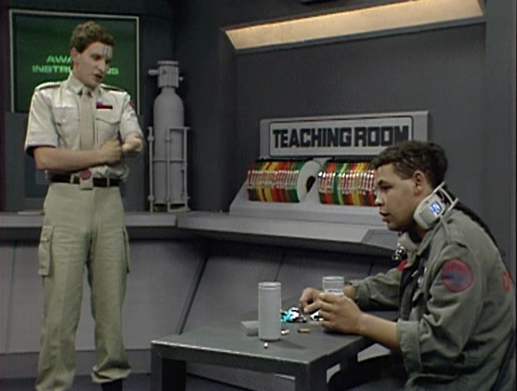 Rimmer and Lister in the Teaching Room
