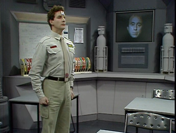 Rimmer and Holly in the Teaching Room