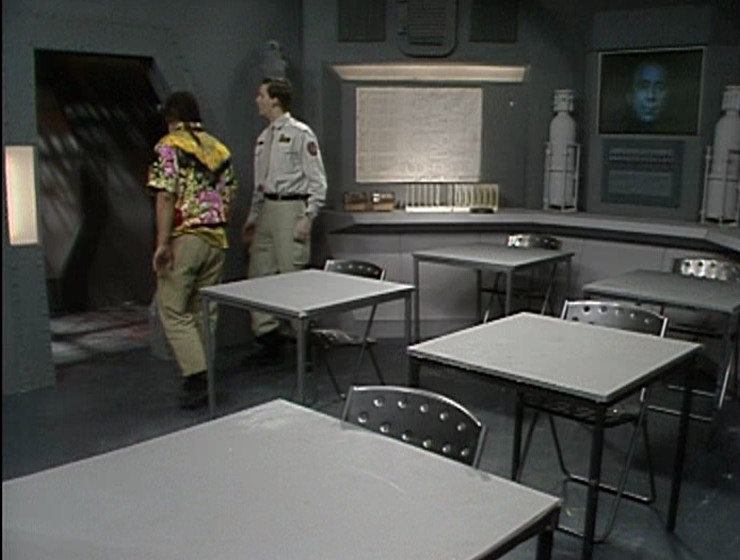 Lister and Rimmer in the Teaching Room