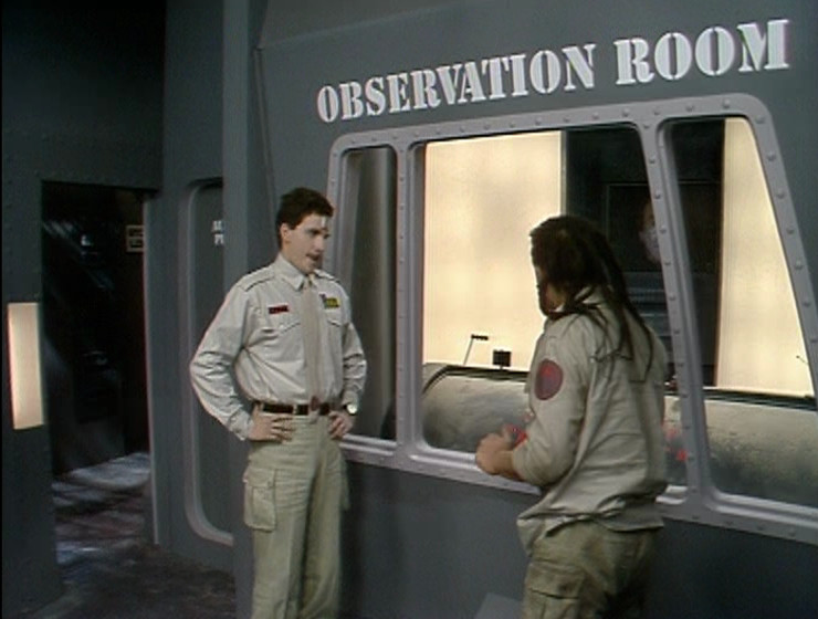 Lister and Rimmer in the Observation Room
