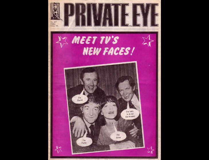 Private Eye cover with purple background