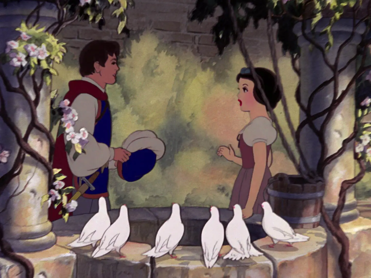 Snow White and the Prince, at the beginning of the film...