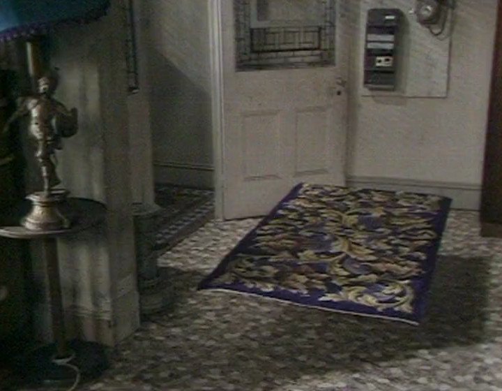 A flying rug in the hallway