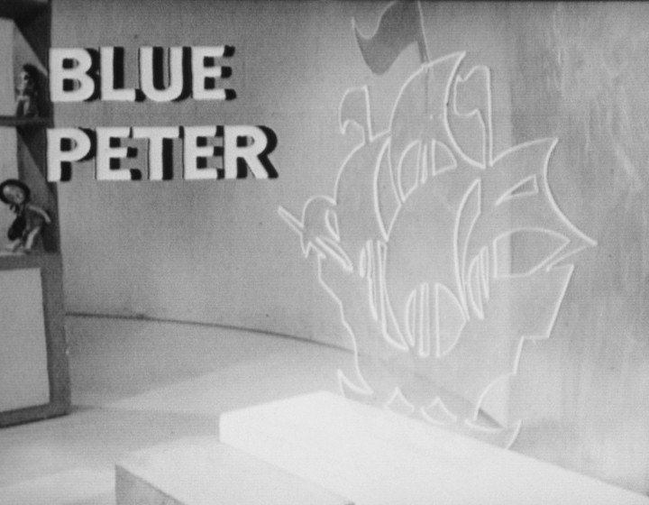 Blue Peter titles - studio with caption