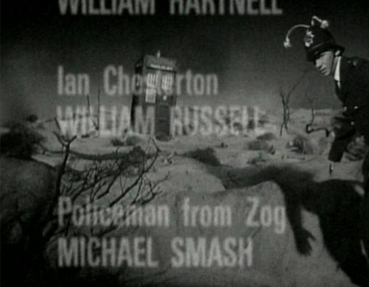 Doctor Who end credit roll with Policeman from Zog / Michael Smash credit