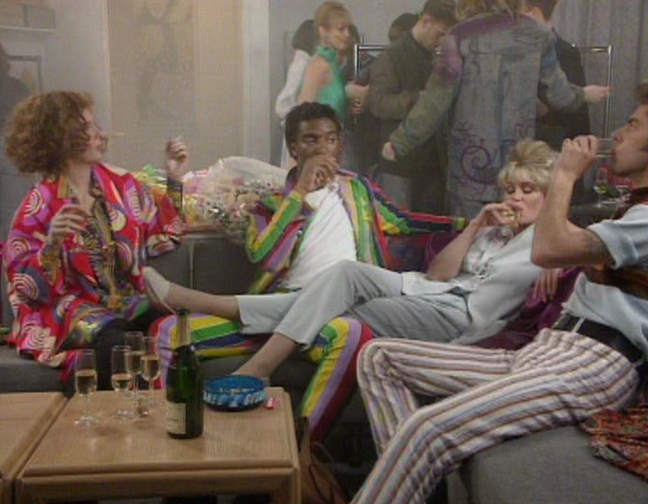 Edina and Patsy in the green room