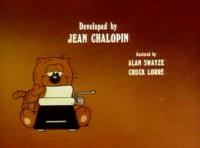 Heathcliff on his typewriter / Developed by Jean Chalopin / Assisted by Alan Swayze Chuck Lorre