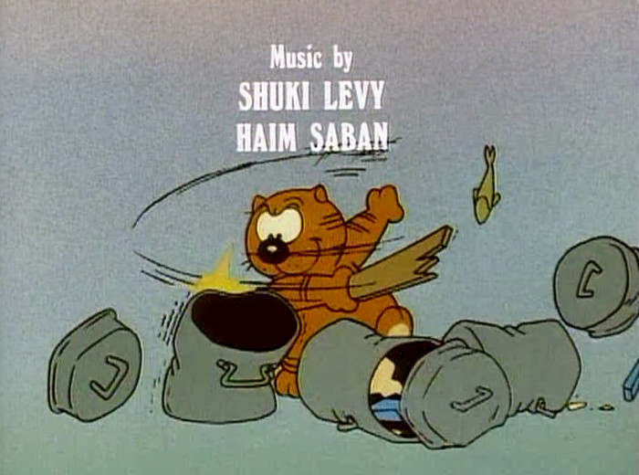 Heathcliff still hitting trashcans / Music by