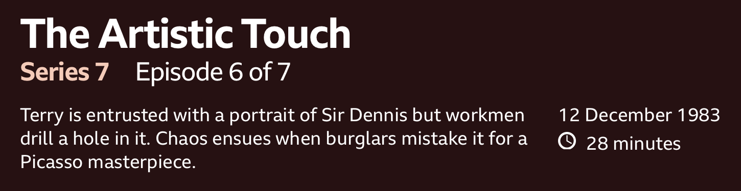 The Artistic Touch / Series 7 / Episode 6 of 7 / 12 December 1983