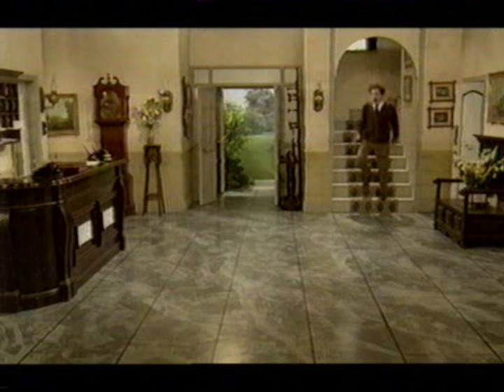 A brilliant mocked-up lobby set in Shooting Stars...